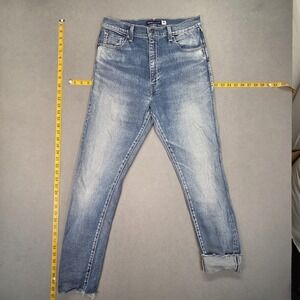 Levis Made Crafted Jeans Womens Selvedge Blue Slim Raw Hem Made Japan Fits 27x28